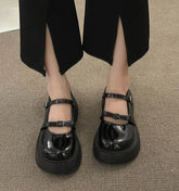 LIZAKOSHT - Flat Black Shoes For Women Female Footwear Round Toe Bow-Knot All-Match Shallow Mouth Low Heels Modis Oxfords Dress Summer Butte