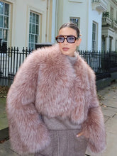 LIZAKOSHT  -  Women Solid Faux Fur Short Coat Elegant Long Sleeve Fluffy Loose Cropped Jacket Lady New Winter Warm High Street Outerwear 2025