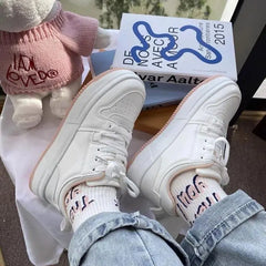 LIZAKOSHT - Women's Shoes Pink Female Footwear Round Toe High on Platform with Free Shipping Vulcanized for Cheap Casual Daily Routine Sale