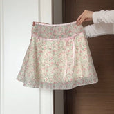 LIZAKOSHT - Sweet and Gentle Wind Pink Floral Skirt Women's Summer New Design High Waist and Thin Skirt