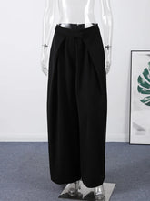 LIZAKOSHT - Women's Pants Woman Clothing Wide-Leg Trousers Y2k Pants Tracksuit Female Pinstripe Pleated Fashion High-Waist Casual Bottoms