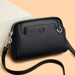 LIZAKOSHT - Luxury women Shoulder Crossbody Bag small PU leather Ladies Messenger bag Handbag Multi-layer Cell phone wallet bolsos