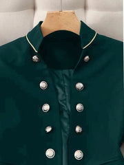 LIZAKOSHT - Chic Stand Collar Long Sleeve Jacket Outerwear Office Lady Spring Autumn Fashion Elegant Tailed Blazers Coat For Women 2025 Tops