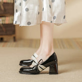 LIZAKOSHT High heeled women's new thick heeled mid heeled single shoes paired with fairy skirts, cheongsam shoes, French Mary Jane shoes