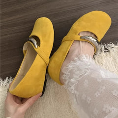 LIZAKOSHT  -  Shoes Woman Flats Dress Bonded Leather Rubber  Cotton Fabric Shoes Woman Flats Dress Bonded Leather Rubber Cotton Fabric Buckle