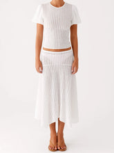 LIZAKOSHT - Casual Summer Ensemble Vibrant Crop Tops and Flowy Skirts for Trendy Street Style Fashionistas