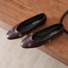 LIZAKOSHT - Fashion Women's Shoes New High Quality Genuine Leather Shoes Round Head Shallow Mouth Flat Shoes Lightweight Shoes