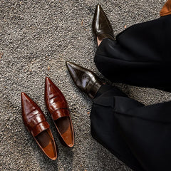 LIZAKOSHT - Fashion Pumps New High Quality Genuine Leather Shoes Pointed Low Heel Shoes Commuter Women's Shoes
