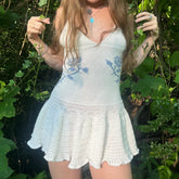 LIZAKOSHT - Cute Halter Harajuku Soft Classic Fashion Dress Women Tide Y2K Maiden Frock Chic 90s Female Sleeveless emo Soft Pattern Sundress