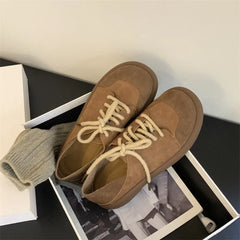 LIZAKOSHT - Cross Women's Shoes Shallow Mouth Round Toe Female Footwear Oxfords Casual Sneaker Loafers With Fur Comfortable New Dress Leathe