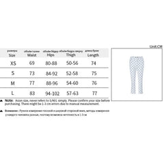 LIZAKOSHT - Polka Dot Pencil Pants Women High Waisted Tight Fitting Printed Side Slit Small Leg Summer Elegant Casual Sporty Cropped Pants