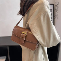 LIZAKOSHT - Retro Small Bag New Trendy Fashion Shoulder Underarm Bag Female Bag Autumn And Winter Vintage Messenger Small Square Bags