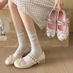LIZAKOSHT - Lolita Style Sweet Low Heel Women Mary Jane Shoes Designer Buckle Strap Pumps Ladies Eelgant Floral Print Dress Leather Shoes