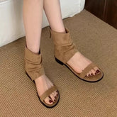 LIZAKOSHT - Fad Women Heeled Sandals Designer Shoes 2025 Trend Summer New Walking Cozy Woman Shoes Elegant Shallow Open Toe Chaussures Femme