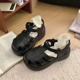 LIZAKOSHT - Shoes Ladies' Slippers Slipers Women Luxury Slides Fretwork Heels Platform Summer Designer Scandals House Slippers Platform