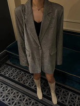 LIZAKOSHT - Sequin Glitter Lapel Suit Outwear For Women Luxury Long Sleeve Fashion Pocket Elegant Sparkle Coat Women's Suit Outwear