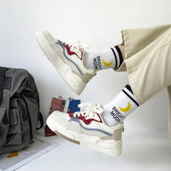 LIZAKOSHT - Koran Fashion Women Sneakers Spring Autumn New Designer Platform Board Shoes Female Color Match Breathable Zapatos De Mujer