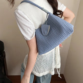 LIZAKOSHT - Women'S Woven Pattern Shoulder Bag Autumn And Winter Casual Wear Hand-Held Handle Bag Fashion Retro Armpit Bag With Coin Purse