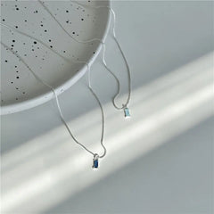 LIZAKOSHT - Simple Elegant For Girls Crystal Ins Zircon Pendant Neck Jewelry Woman Necklaces Korean Clavicle Choker