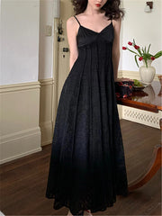 LIZAKOSHT - Midi Dress Women Elegant Summer New Fashion Evening Ladies Vestidos Vintage French Sexy Slim Halter Dresses Female Clothes