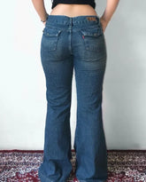 LIZAKOSHT - Y2K Harajuku Vintage Hip Hop Casual Slim High Waisted Jeans Streetwear Fashion Blue Washed Flowers Embroidered Baggy Jeans Women