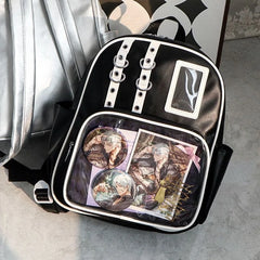 LIZAKOSHT - Y2K Cute Mini Backpack Women Kawaii Ita Bag Sweet Girl Transparent Rucksack DIY Display Knapsack Lolita Preppy Style School Bags