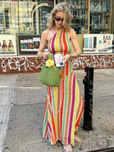 LIZAKOSHT - Women Sexy One Shoulder Sleeveless Colorful Maxi Dress Fashion Slim Irregular Dresses 2024 Summer Lady Chic Beach Vacation Robes