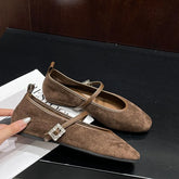 LIZAKOSHT  -  Spring New Women Flat Shoes Fashion Round Toe Ladies Elegant Mary Jane Shoes Soft Flat Heel Dress Single Shoes New Woman