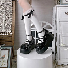 LIZAKOSHT - Gothic Sweet Cool Lolita Girls' Shoes Subculture Y2k Punk Thick Soled Shoes Cute Jk Single Shoes Sweet Girls' Single Shoes