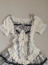 LIZAKOSHT - Japanese Sweet Kawaii Women 2 Piece Set Cute Bow Lace Tops +Mini Puffy Skirt New Fashion Harajuku Y2k Plaid Preppy Style Outfits