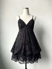 LIZAKOSHT - Japanese Vintage Style Strap Dress Women Korean Fashion Black Lace Cami Dresses Summer Sweet Patchwork New One Piece Dress