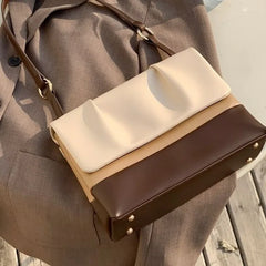 LIZAKOSHT - Korean Vintage Pu Leather Large Capacity Bucket Bag Commuter Shoulder Bag Casual All Match Y2k Women Crossbody Messenger Bag