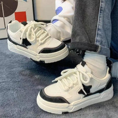 LIZAKOSHT  -  Mori Star Platform Sneakers for Women Popular Winter Style All-match Womens Trendy School Thick Sole White Shoes