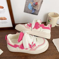 LIZAKOSHT  -  Pink Sneakers Women Kawaii Shoes Platform Vulcanize Cute Skateboard Tennis Female Spring Summer 2024 Vintage Casual Footwear
