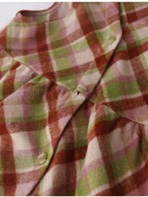 LIZAKOSHT - Autumn and Winter New French Retro Plaid V-neck Woolen Vest Dresses Women's Temperament Age-reducing Mid-length All-match Dress