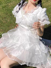 LIZAKOSHT - Lolita Dress Sweet Cute Daily Wear Dresses Style Pettiskirt