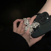 Lizakosht Metal Exaggerated Big Butterfly Ring Punk Adjustable Delicate Insect Ring Party Women Trend