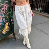 LIZAKOSHT  -  Autumn Lace Patchwork Casual Long Pants For Women Fashion Ruched Sexy Elastic Lace-up Loose Long Pants Female Outfits