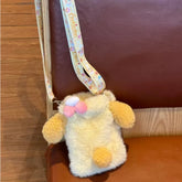 LIZAKOSHT - Japanese Cartoon Kawaii Fluffy Shoulder Crossbody Bags Sweet Y2k Aesthetic Cute Cellphone Bag Fashion Casual Mini Handbags Women