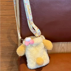 LIZAKOSHT - Japanese Cartoon Kawaii Fluffy Shoulder Crossbody Bags Sweet Y2k Aesthetic Cute Cellphone Bag Fashion Casual Mini Handbags Women