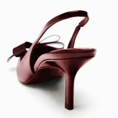 LIZAKOSHT  -  Butterfly-knot Designer Pointed Toe Heeled Sandals Women Back Strap Thin Heels Banquet Dress Shoes Women Pumps Zapatos De Mujer