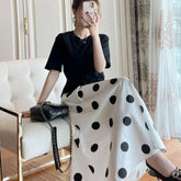 LIZAKOSHT - Female Skirts Cute Polka Dots Patchwork Women's Skirt Sales New in Harajuku Korean Style Clothing Vintage Y2k Streetwear
