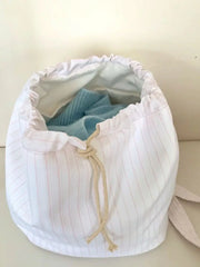 LIZAKOSHT - New Striped Large Capacity Drawstring Backpack Sweet Versatile College Style Student Backpacks for Women