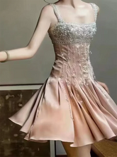 LIZAKOSHT - Classic Scoop Collar Beading Sleeveless Appliquins A-Line Formal Evening Dresses Birthday Party Prom Gowns Customized