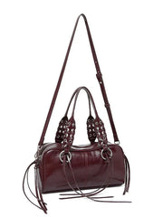 LIZAKOSHT - Vintage Rivet Braided Rope Handbag Women Large Capacity Motorcycle Style Bag Ladies Harajuku Hot Girl Tassel Y2k Crossbody Bags