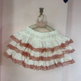LIZAKOSHT - Lace Ruffles Mini Skirts Japanese Style Y2k Clothes Spring Autumn Women Skirt Sexy Vintage High Waist Ropa Mujer