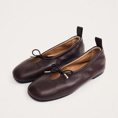 LIZAKOSHT - Designer Spring Women Ballet Flats Casual Shallow Butterfly-knot Shoes Soft Sole Women's Elegant Leather Dress Shoes