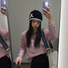 LIZAKOSHT - New Korean Dongdaemun Designer Version Niche Knit Hat Women's Knit Hat Spring Ear Protector Cold Hat Y2k Girls Boy
