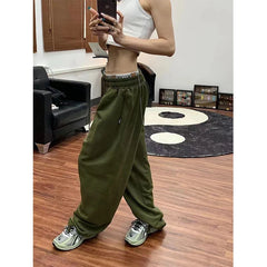 LIZAKOSHT - Oversized Sweatpants Women Streetwear High Waist Wide Leg Pants Harajuku Black Baggy Joggers Korean Casual Sports Trousers