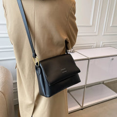 LIZAKOSHT - Design PU Leather Shoulder Crossbody Bag New Flap Solid Color Underarm Bags Luxury Designer Handbags and Purse
